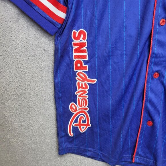 Disney Pin Trader Jersey Adult Medium Baseball Button Down Short Sleeve 2025 - Picture 3 of 11